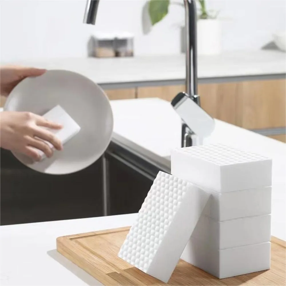 10Pcs High Density Magic Sponge Eraser Double Compressed Washed Cleaning Kitchen Cleaning Sponge Remove Dirt Oil Flexible