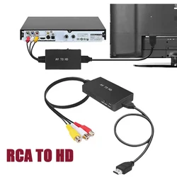 RCA to HDMI-compatible Converter Extend Cable Splitter DVD Game Player to 1080P HDTV Projector Monitor Wire Adapter PALNTSCSECAM