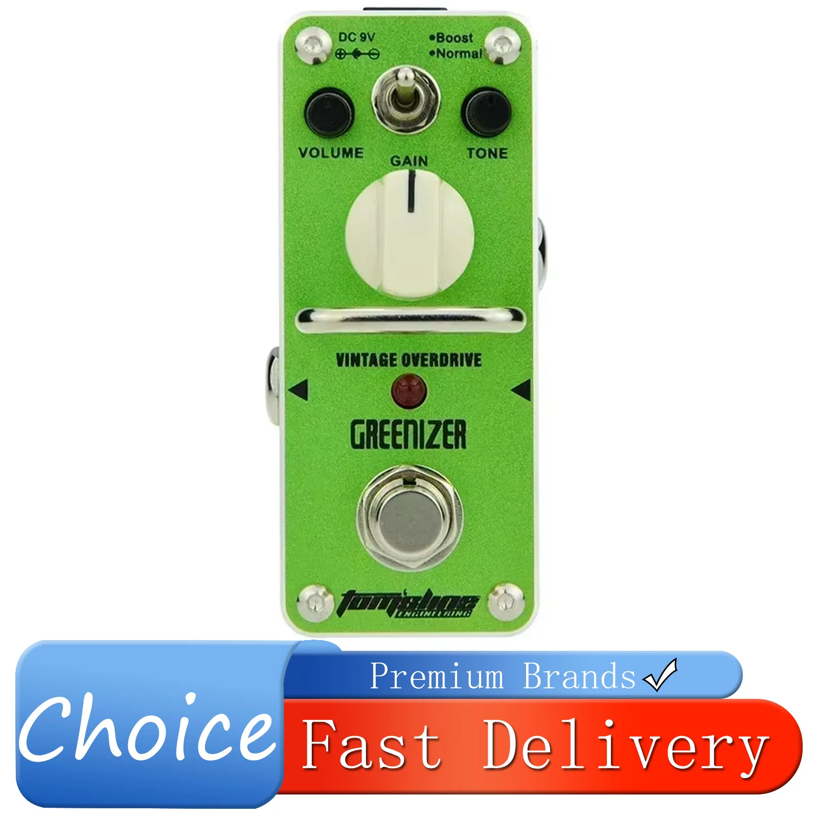 

AROMA Greenizer Electric Guitarra Effect Pedal Vintage Overdrive Analogue Effector True Bypass Pedal AGR-3 Guitar Accessories
