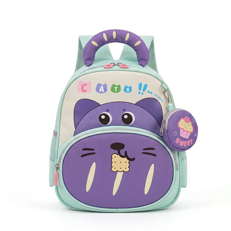 Cute Bear Character Kids Backpack For Boys Girls Waterproof Nylon Toddler Kindergarten School Bag Children Women Durable