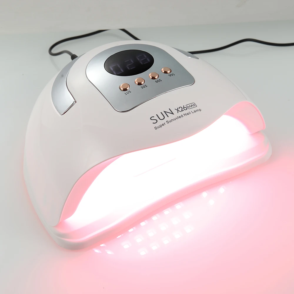 Lampu seni kuku LED, lampu seni kuku LED untuk Gel kuku cepat menyembuhkan pengering dengan 81 LED 4 pengatur waktu lampu UV profesional untuk rumah Salon alat seni kuku