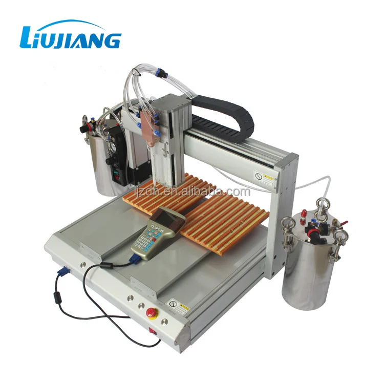 Liujiang desktop 3 axis gule dispenser robot fully automatic silicone/ab epoxy resin/UV glue dispensing machine