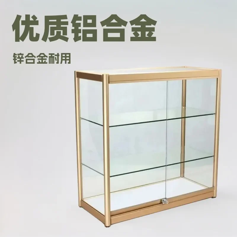 for Gold New Container Assembly Aluminum Alloy Glass Display Cabinet Low Cabinet Factory Direct Sales High Quality Low Price