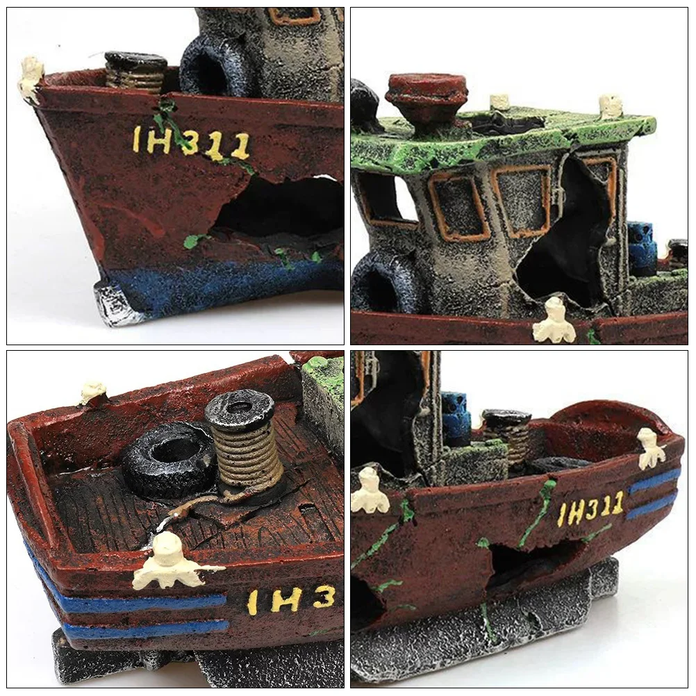 

1Pcs Fish Tank Decor Resin Craft Aquarium Landscape Ornament Home Office Furnishing Non-Fragile Water-Resistant Natural Look