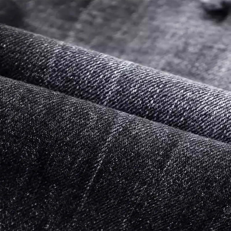 Fashion Designer Men Jeans High Quality Retro Black Gray Stretch Slim Ripped Jeans Men Embroidery Patched Vintage Denim Pants