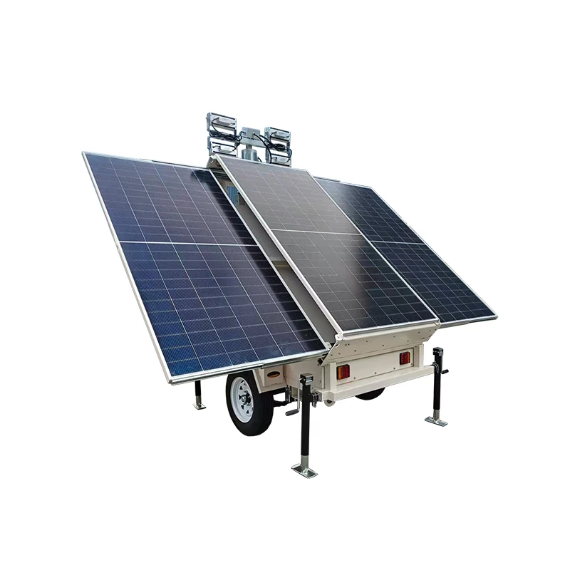 Solar Hybrid Light Tower Soundproof 6KW Power Generator Set