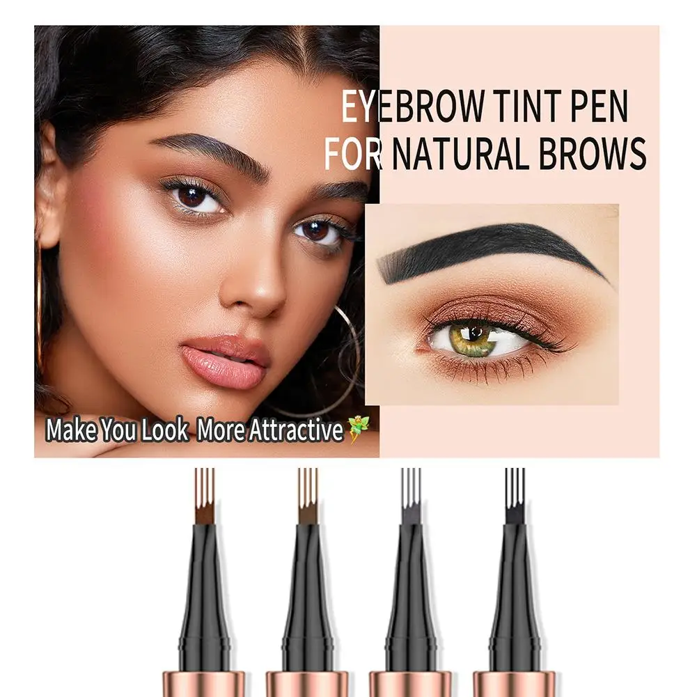 Matita per sopracciglia a 4 punti Maquillajes Para Mujer penna per sopracciglia liquida impermeabile trucco cosmetico a lunga durata Microblade Brow Pe Z0o4