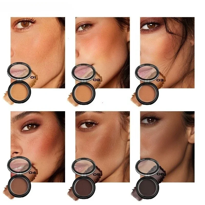 3D Face Shaping Concealer Deep Contouring Nose Shadow Palette Silky Matte Bronzer Setting Makeup Contour Powder Long lasting