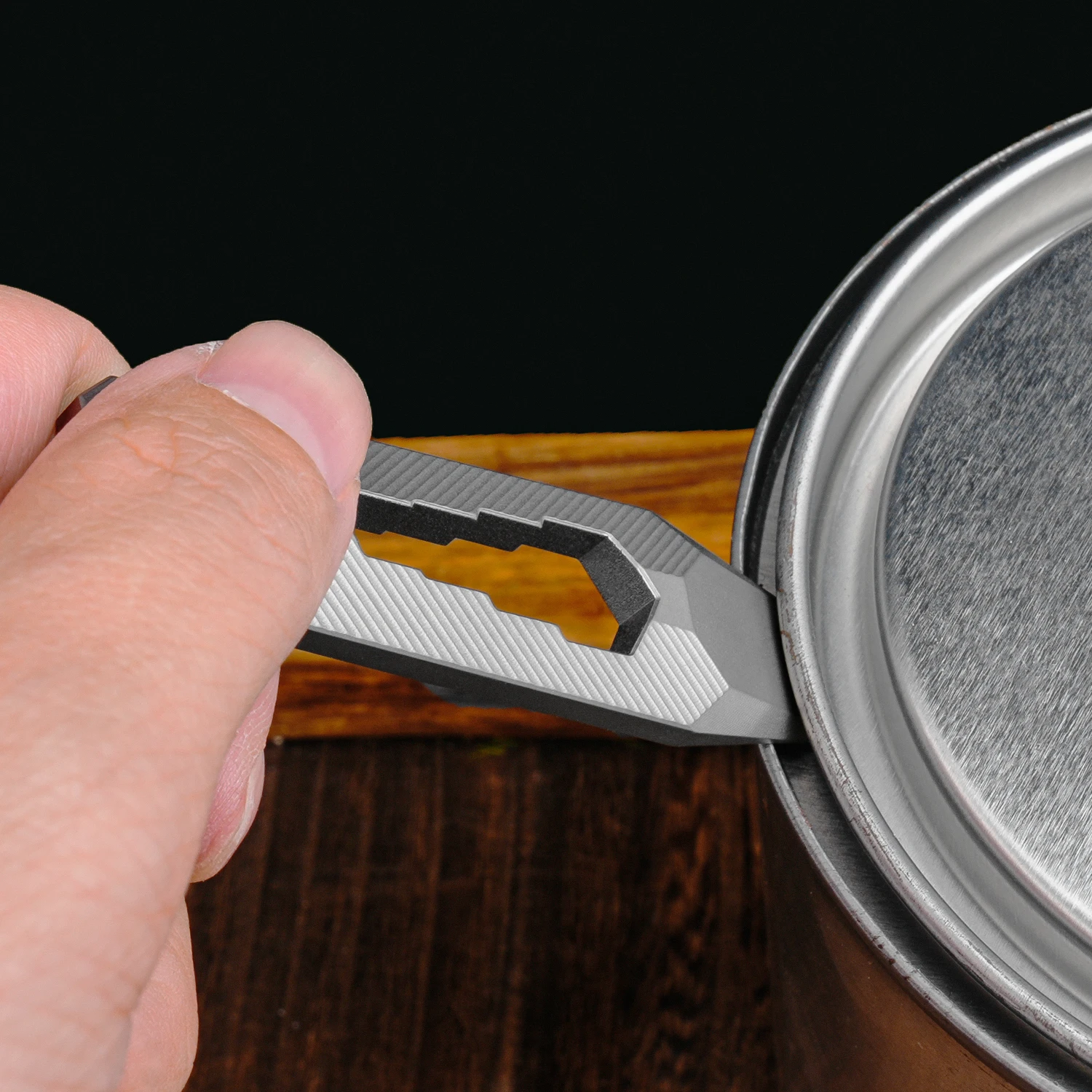 Titanium Alloy Small Scale Multifunctional Adjustable Wrench Portable Outdoor EDC Tools Unpacking