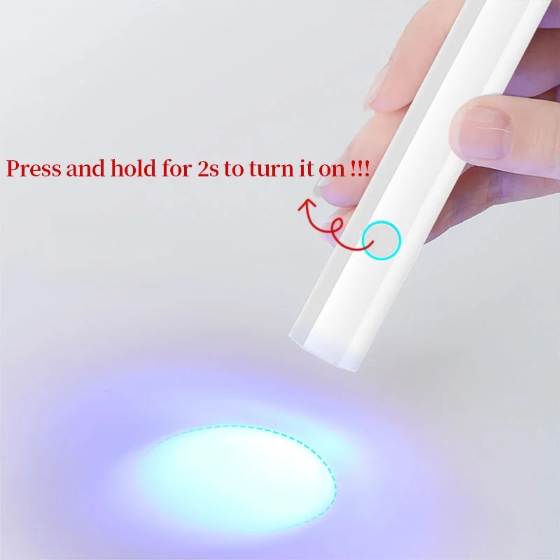 Luz UV de 3W para uñas de Gel, Mini lámpara UV para uñas, luz LED profesional para curado de esmalte de Gel, 2 modos de sincronización para salón en casa DIY