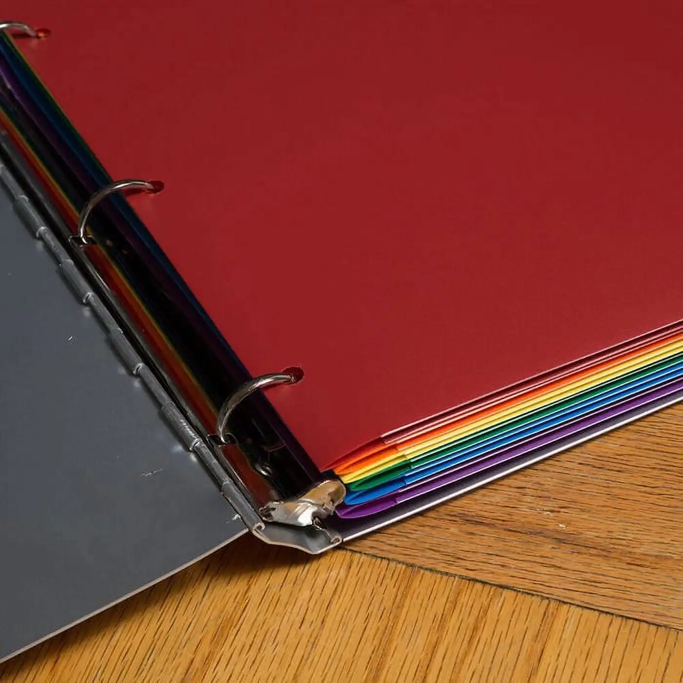 مجلدات ثقب متنوعة شديدة التحمل مكونة من 3 فتحات متعددة الألوان، 6 في كل عبوة