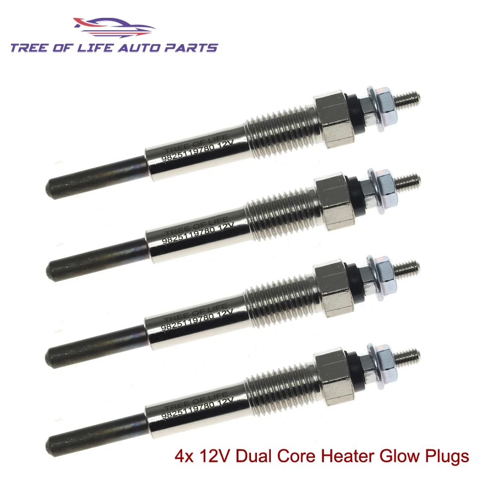

4PCS 12V Heater Glow Plug 9825119780 For ISUZU C240 C190 C201 C221 4BA1 D500 4FA1 Diesel Engine BLD KAD Series 82511978