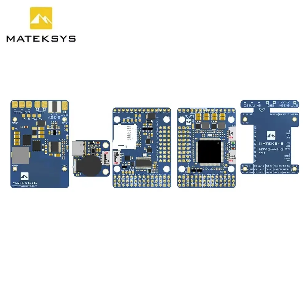 RoRuSMatek H743-WING V3 STM32H743VIT6 Built-in OSD Support Dual Camera INAV Flight Controller For RC FPV Airplane Fixed Wing Dro