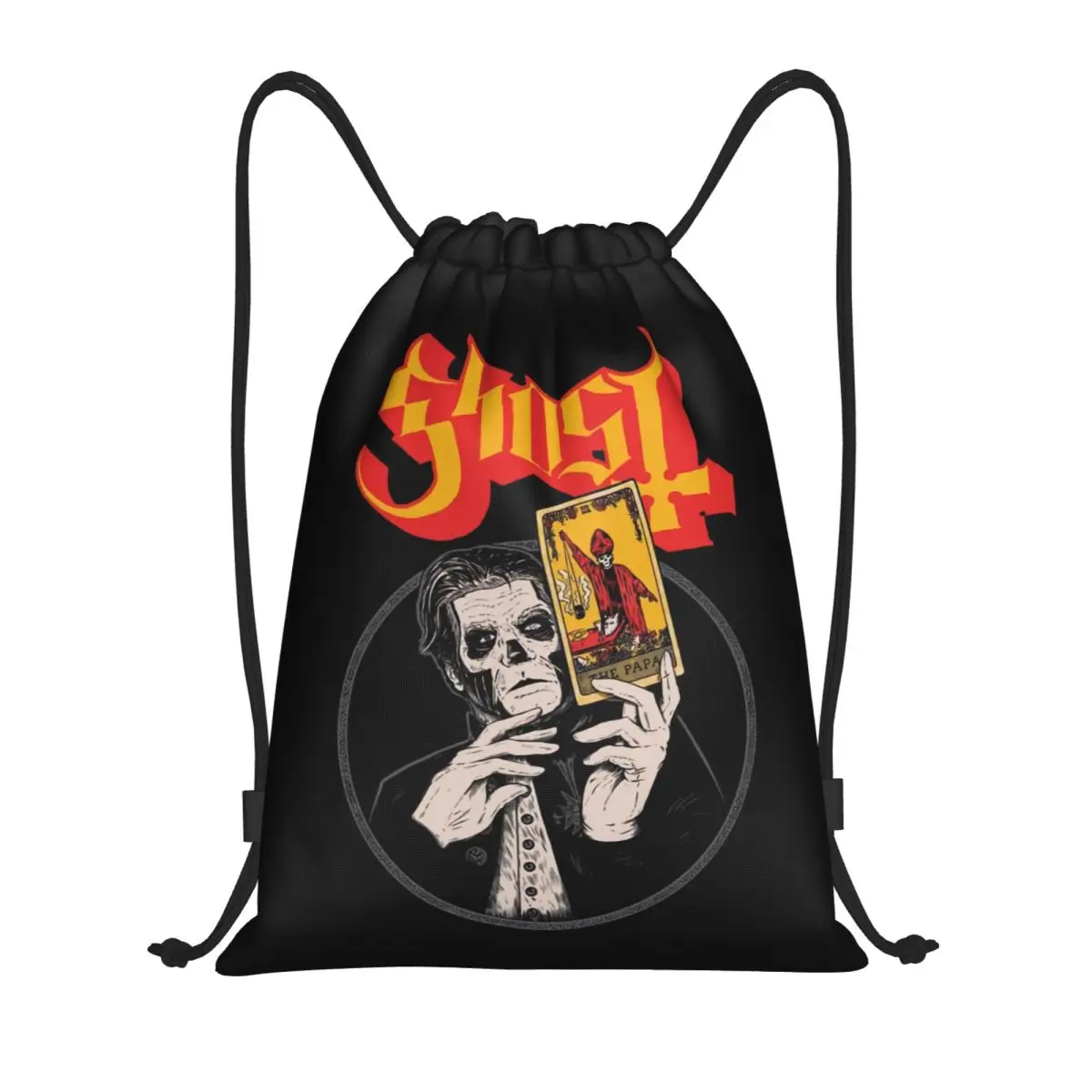 

Impera Maestro Ghost сумки на шнурке для женщин и мужчин складной спортивный рюкзак для спортзала хэви-метал рок-группа тренировочные рюкзаки для хранения