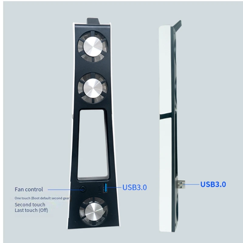 RGB Light พัดลมระบายความร้อนสําหรับ PS5 Slim คอนโซล 3 พัดลม USB 3.0 พอร์ตระบบทําความเย็นที่เงียบสงบสําหรับ PS5 Slim อุปกรณ์เสริมสําหรับเล่นเกม