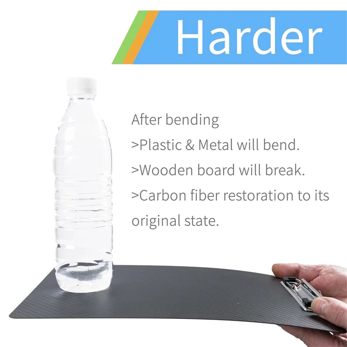 The New True Carbon Fiber Clipboard 12.4 X 8.6 X 0.04 Inch Ultra Light&Thin for 8.5 X 11 Inch Standard Letter Size A4 Black