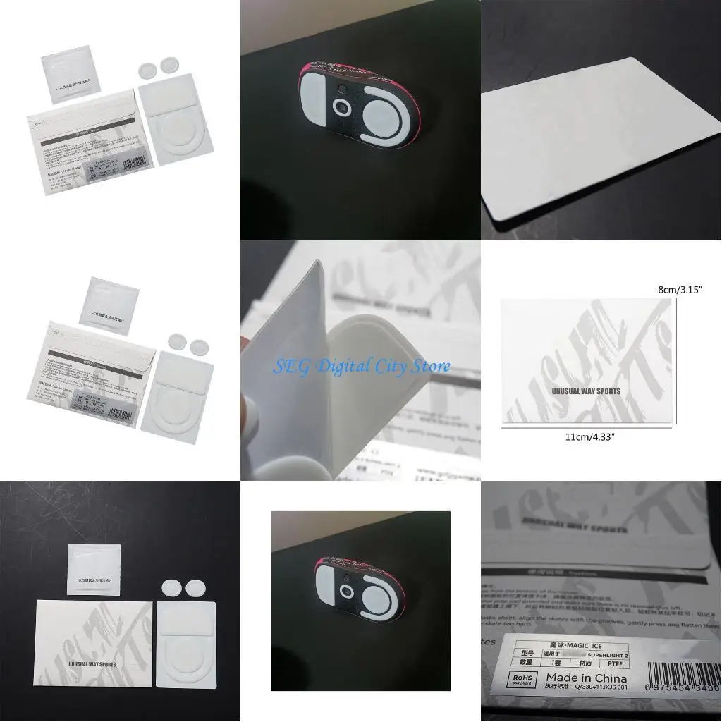 

U75B Round Curveds Edges Mouse Feet Mouse Skates Pad for GPRO X SUPERLIGHT 2 Mouse PTFE Feet