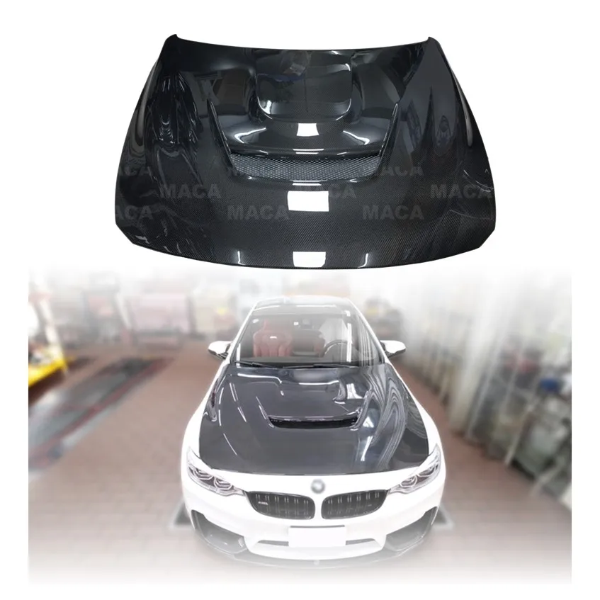 Premium Carbon Fiber VAR Style Front Engine Hoods Bonnet for BMWs M3 M4 F80 F82 2015-2021