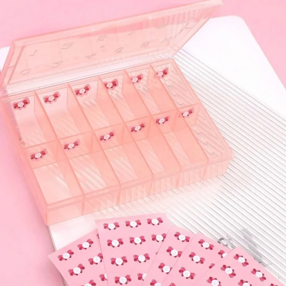 

Прозрачный пластиковый органайзер на 10 ячеек для хранения фольги для ногтей, бусин, страз, накладных ногтей и украшений