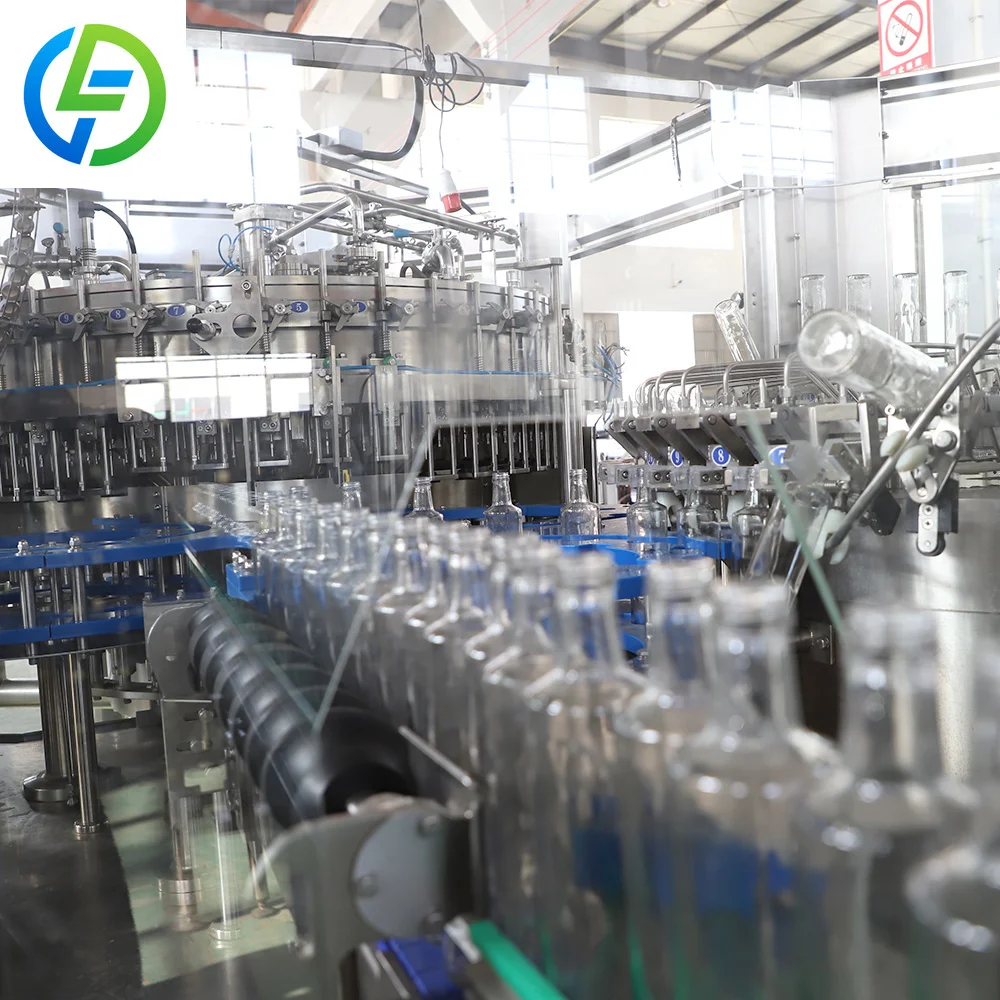 High-Speed Digital Automatic Electric 3-in-1 Glass Bottle Barrel Filling Packaging Machine Gear Bearing | 40 Heads 18000 BPH