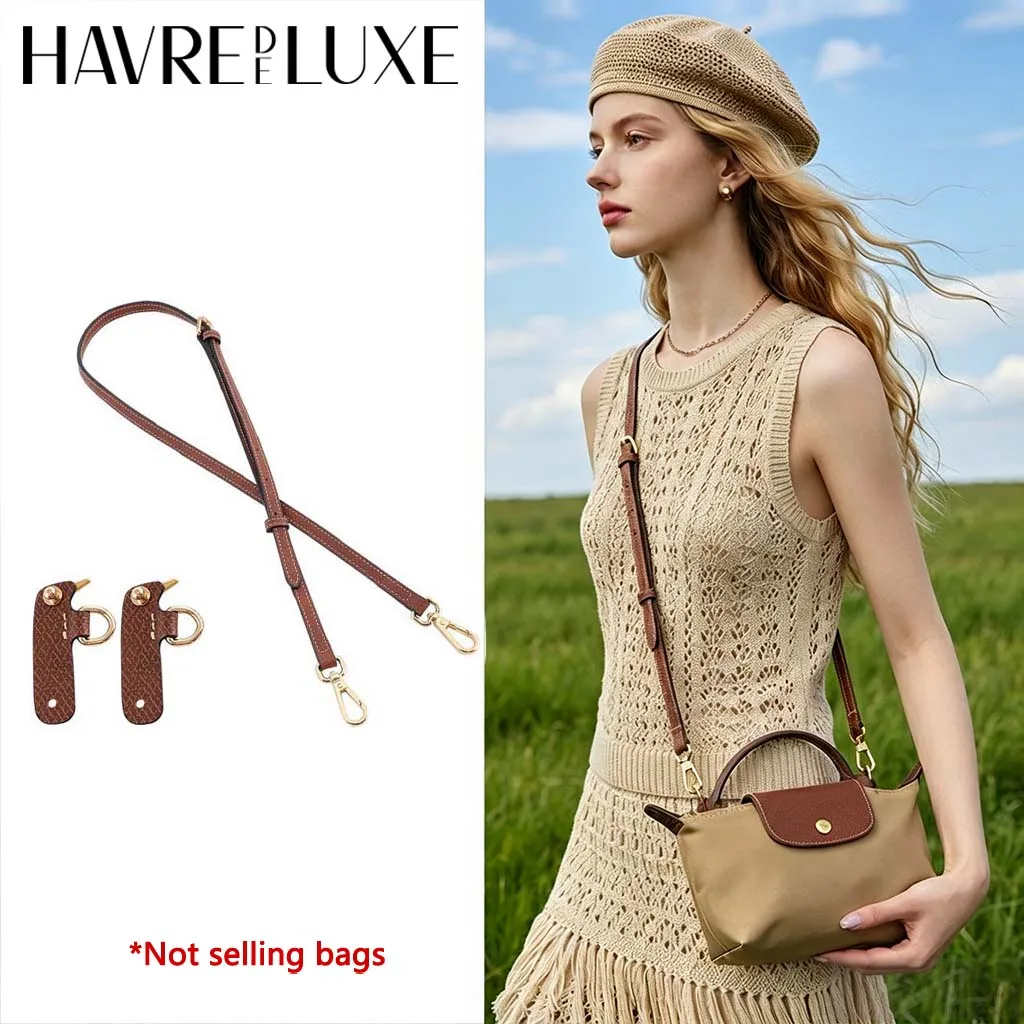 Leather Bag Shoulder Strap Replacement Crossbody Adjustable Conversion Kit Fit For Longchamp Le Pliage Mini Pouch Bag Straps