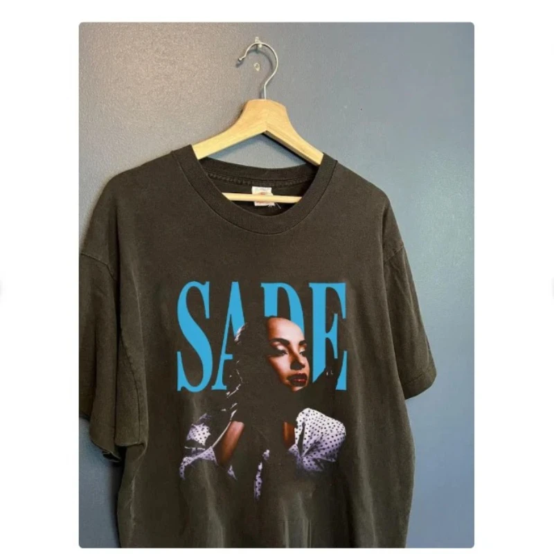 الأمريكية الرجعية Sade الماس المغني جولة قميص تي شيرت الصيف جديد ريترو أزياء الرجال والنساء الشارع الشهير #1