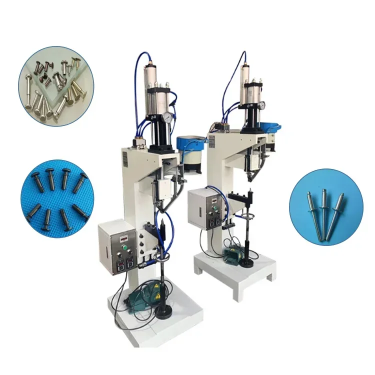 Hot Riveting Automatic Pneumatic Sheet Metal Feed Rivet Less Riveting Clinching Machine for HVAC Air Duct