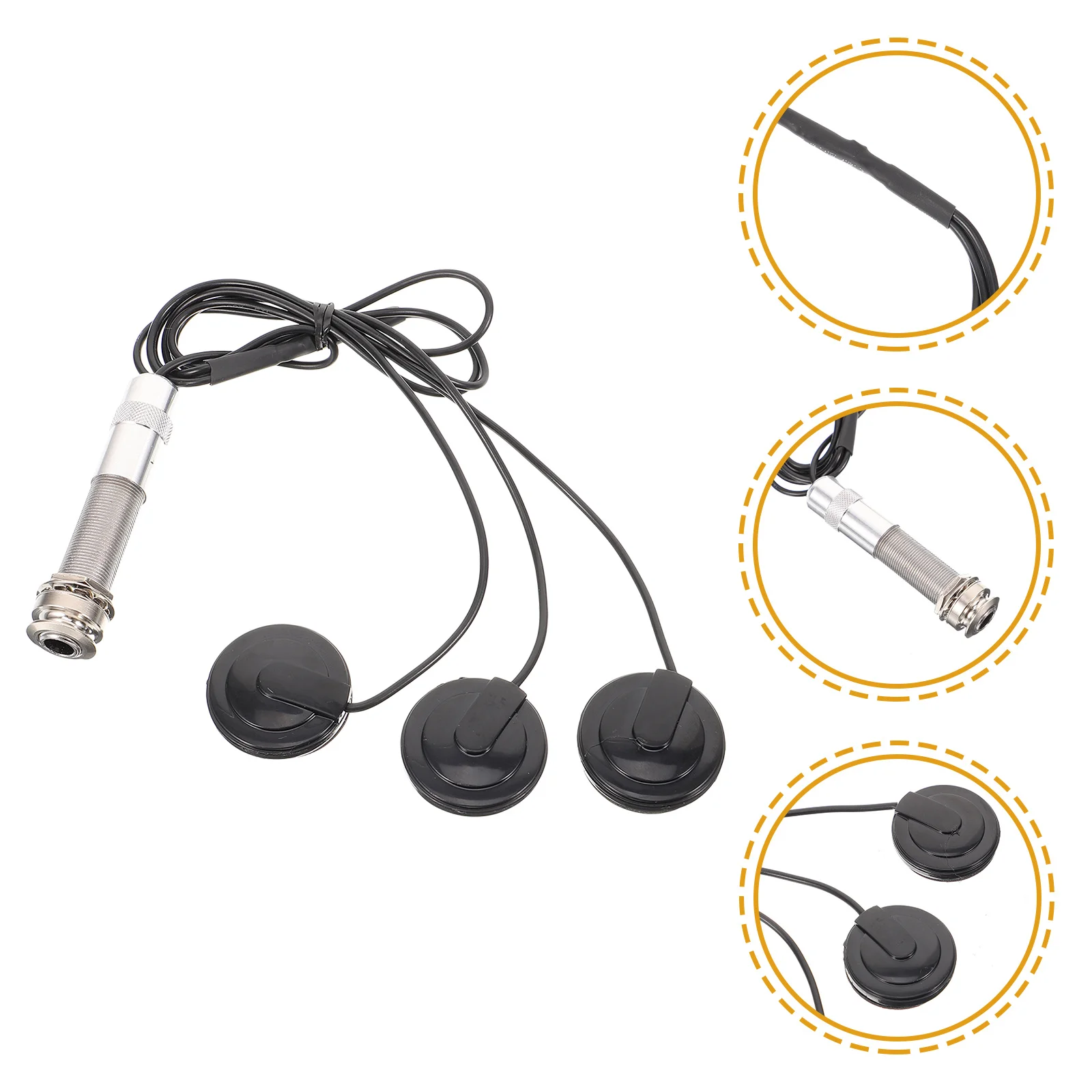 Captador de guitarra multifuncional para banjo acústico bandolim violino durável plug play kit acessório transdutor som para musical