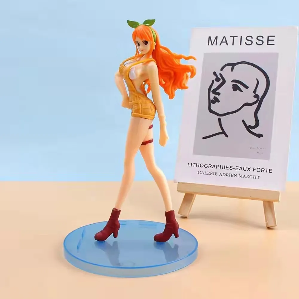 17cm One Piece Anime Figure Nami Action Figures Sexy Girl Model PVC Collectibles Toys Ornament Room Decor Gifts