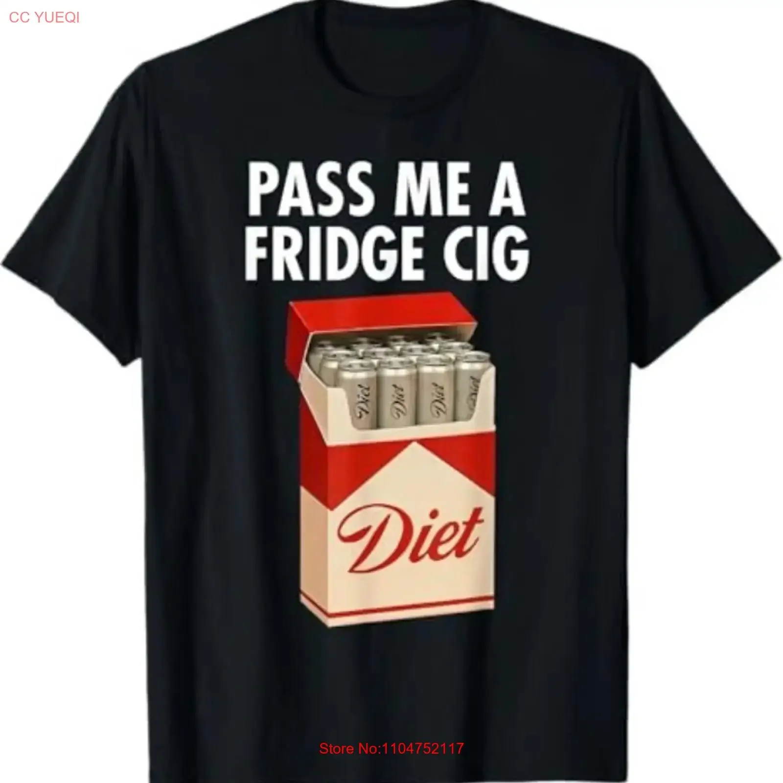 Pass Me A Fridge Cig Funny T Shirt long or short sleeves vintage Washed designer clothes Stylish Stretched Comfortable
