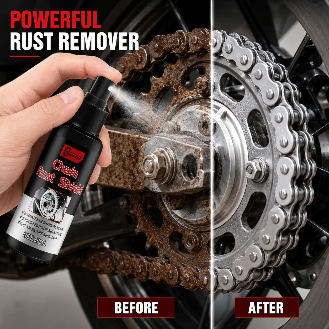 Spray décapant de rouille et lubrifiant, formule à pénétration rapide pour chaînes de vélo, charnières de porte et outils métalliques, élimine la rouille et le bruit