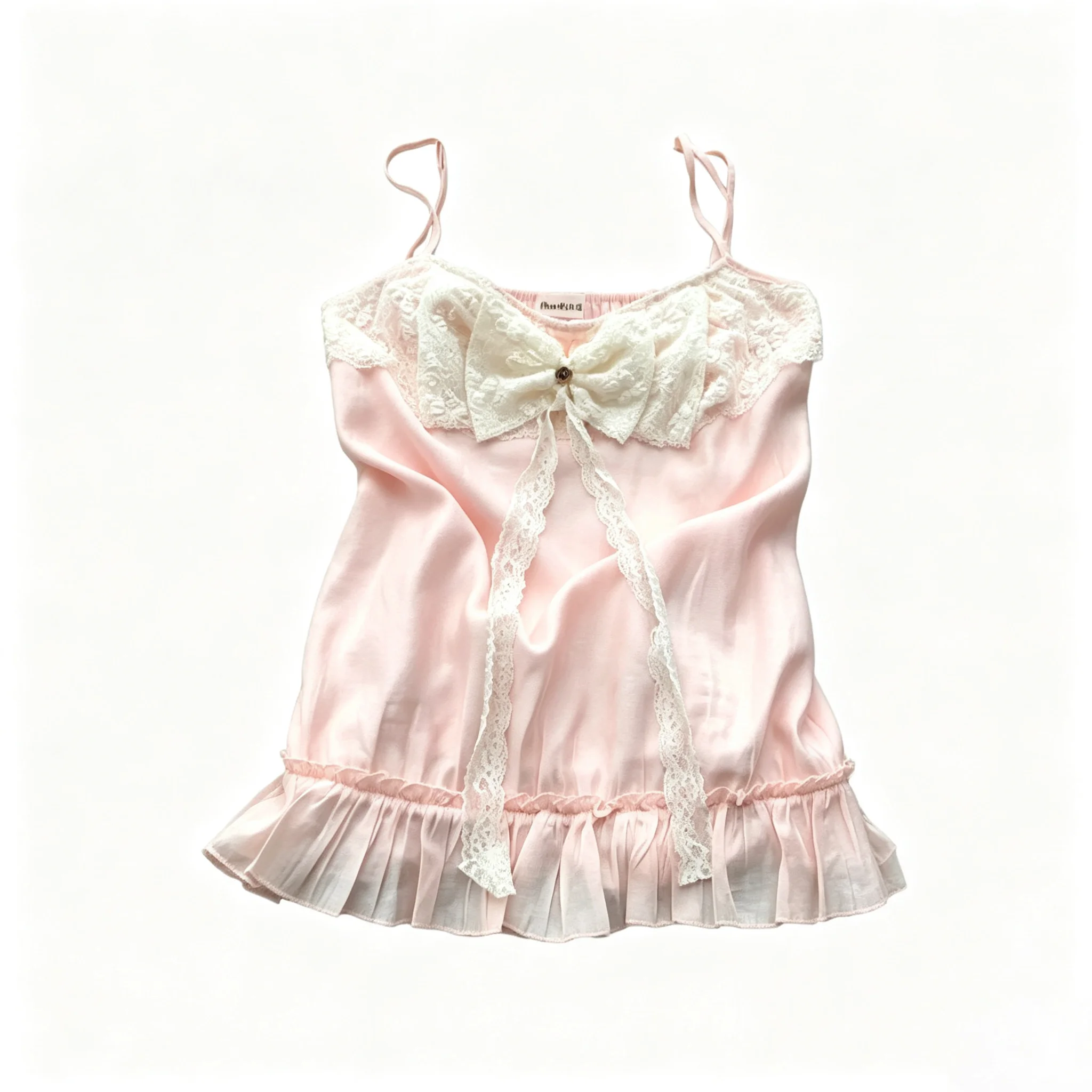 French retro early style sexy lace bow-front halter top summer gentle waistline enhances the figure creates slimming effect Y2K