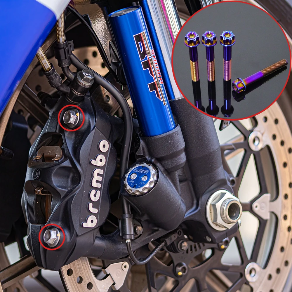 FLAWLESSTI Gr5 التيتانيوم الترباس مسند القدمين الفرامل ABS القرص خزان النفط المفك الترباس الجبهة الخلفية المحور Swingarm الجوز لسوزوكي GSX-R1000