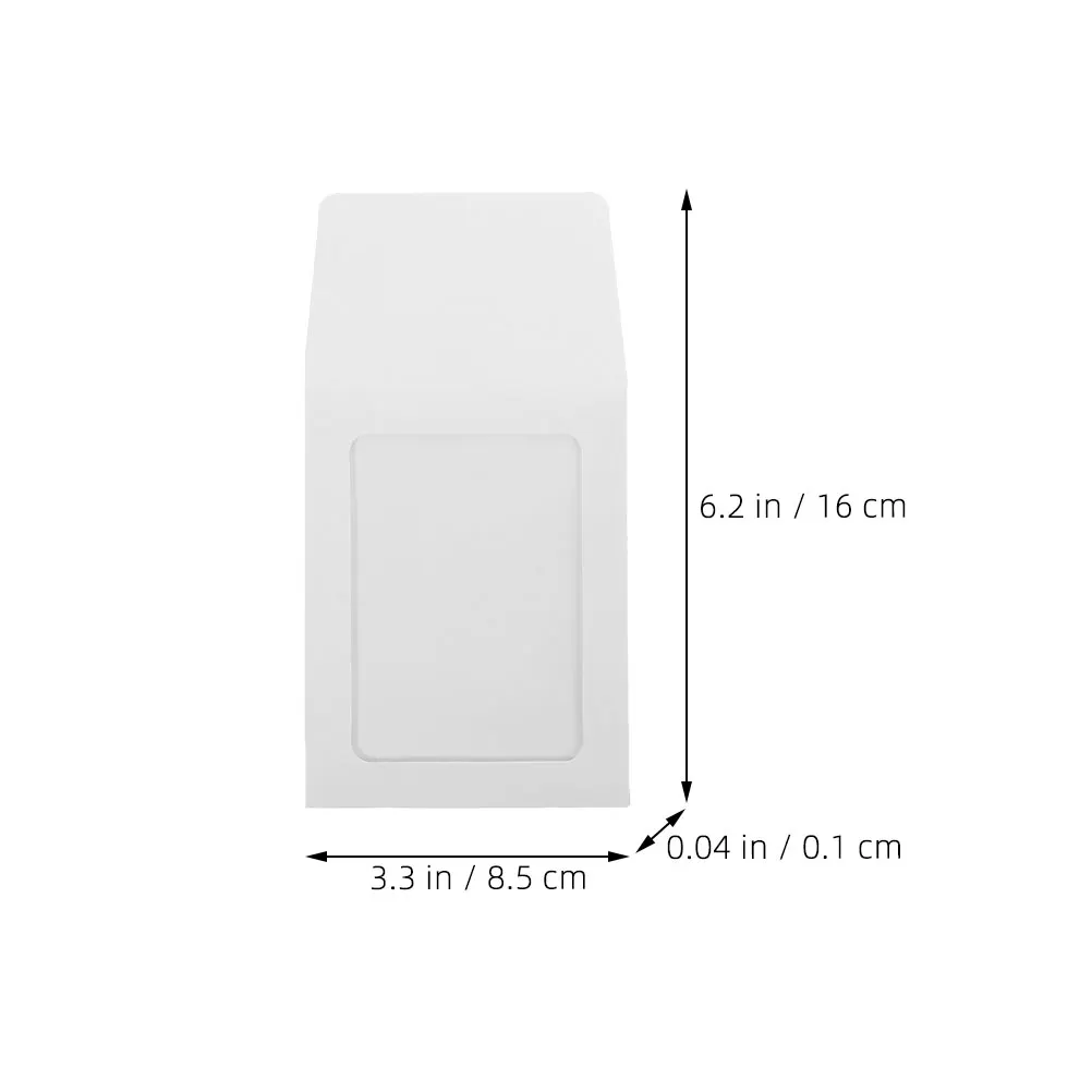 15Pcs Eco-Friendly Kraft Card Sleeves Clear View Envelopes for Trading Cards Convenient Portable Display