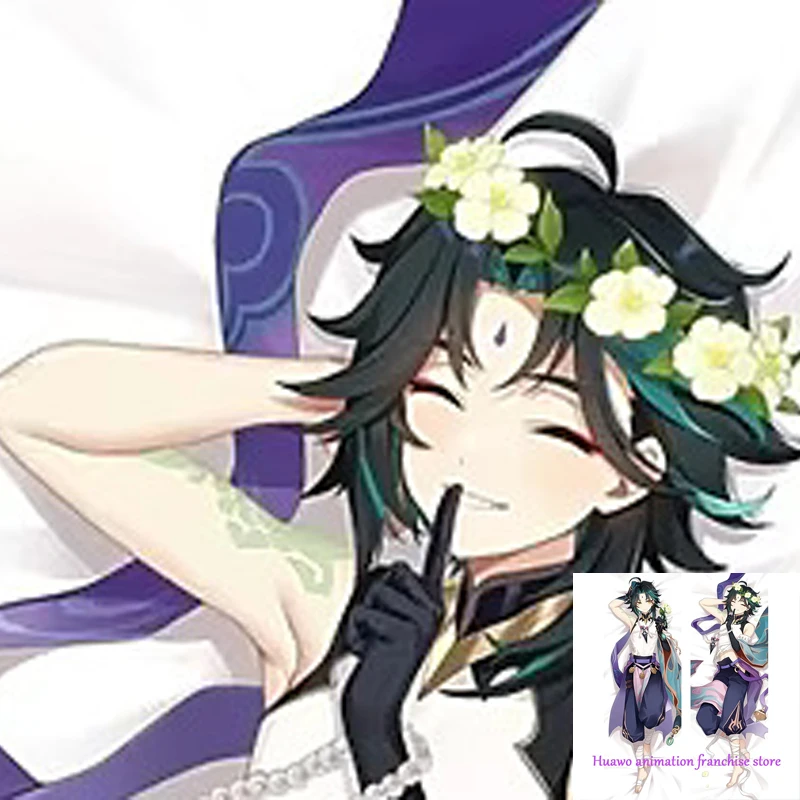 

Anime Dakimakura Pillow Genshin Xiao 2-Side Print Pillowcase Hugging Body Cushion Cover Otaku Waifuristmas Decoration 2023