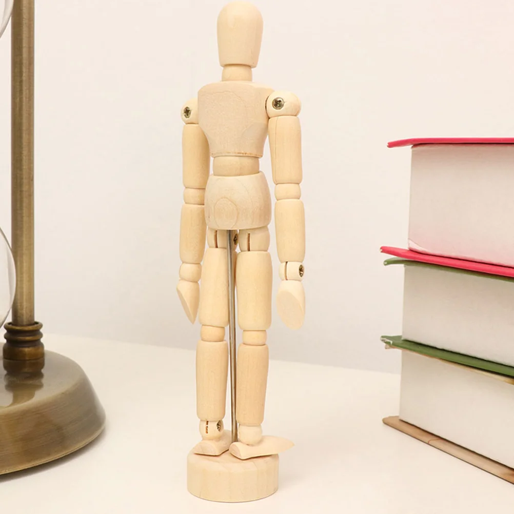 

2 Pcs Torso Wooden Joint Ornaments Miniature Mannequin Small Beige Diy Painting