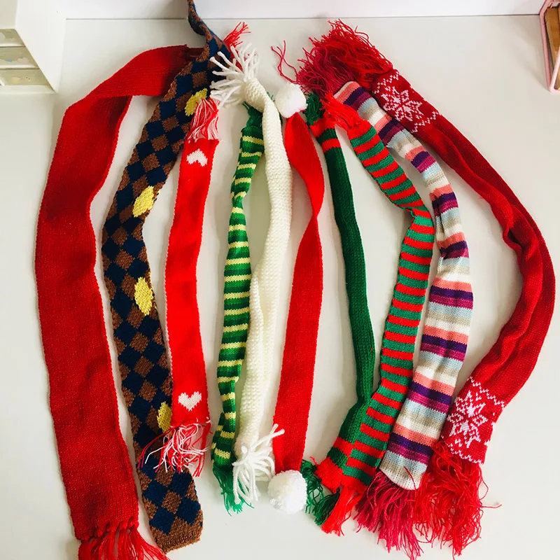 

New Hot-selling Doll Scarf Clothing Accessories Exquisite and Cute Color Scarf Creative Christmas Tree Snowflake Pattern