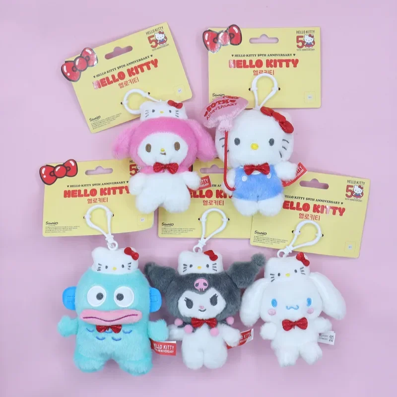 

Новый аниме Sanrio серии мультфильм 50-летие Hello Kitty плюшевый кулон милая моя мелодия плюшевая игрушка кулон сумка для девочек брелок