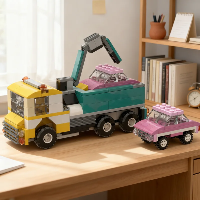 

229pcs MOC Classic Tow Truck Model Building Blocks Architecture Toy Assemble Creative Idea DIY Brick Christmas Gift Education