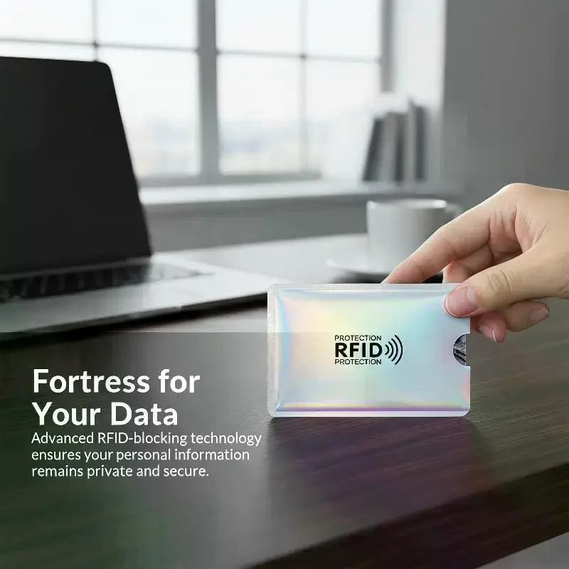 RFID Card Sleeves Anti Scan Anti Magnetic Aluminum Foil Portable Credit Card Protector