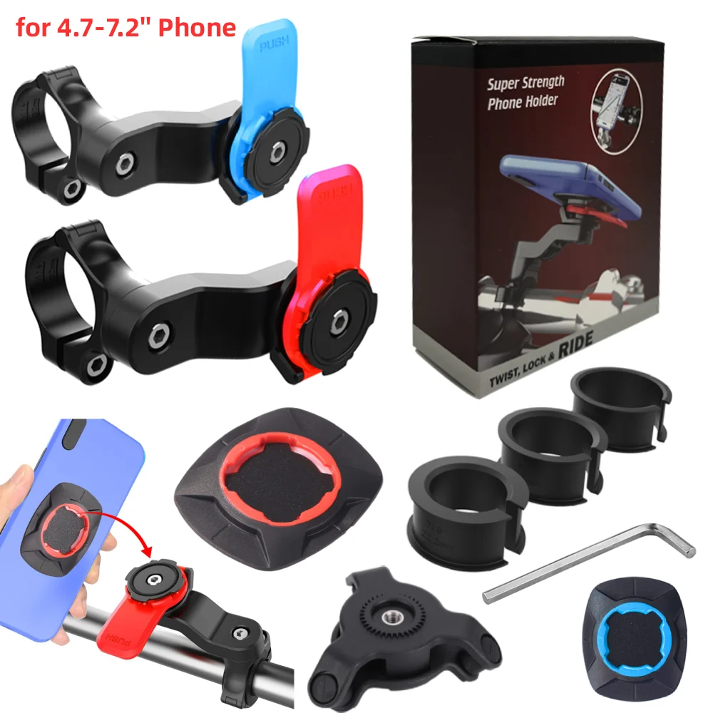 Support de téléphone pour moto et vélo QUAD-LOCK 360 °   Support de Navigation rotatif, Support de sécurité, Support de guidon vtt Anti-secouement