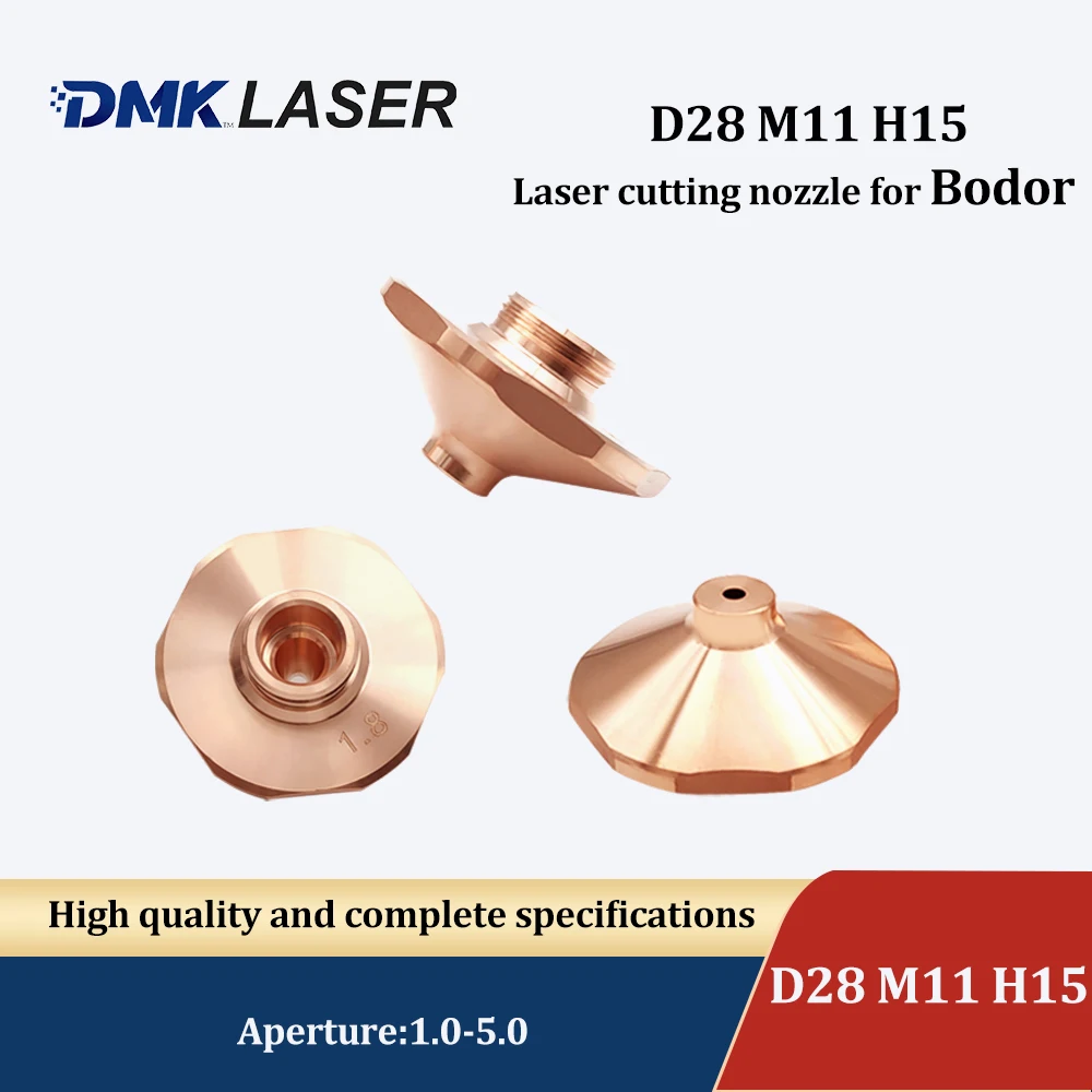 

Bodor Laser Cutting Nozzles D28 M11 H15 Double/Single Caliber 1.0-5.0 For Bodor Hans CNC Fiber machine