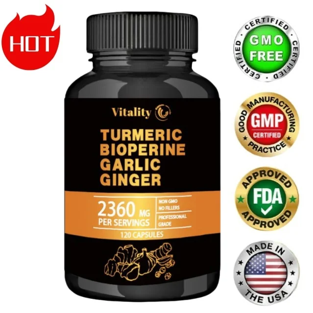 Vitality Turmeric Curcumin with Black Pepper for Optimal Absorption, Best Vegan Joint Support Supplement