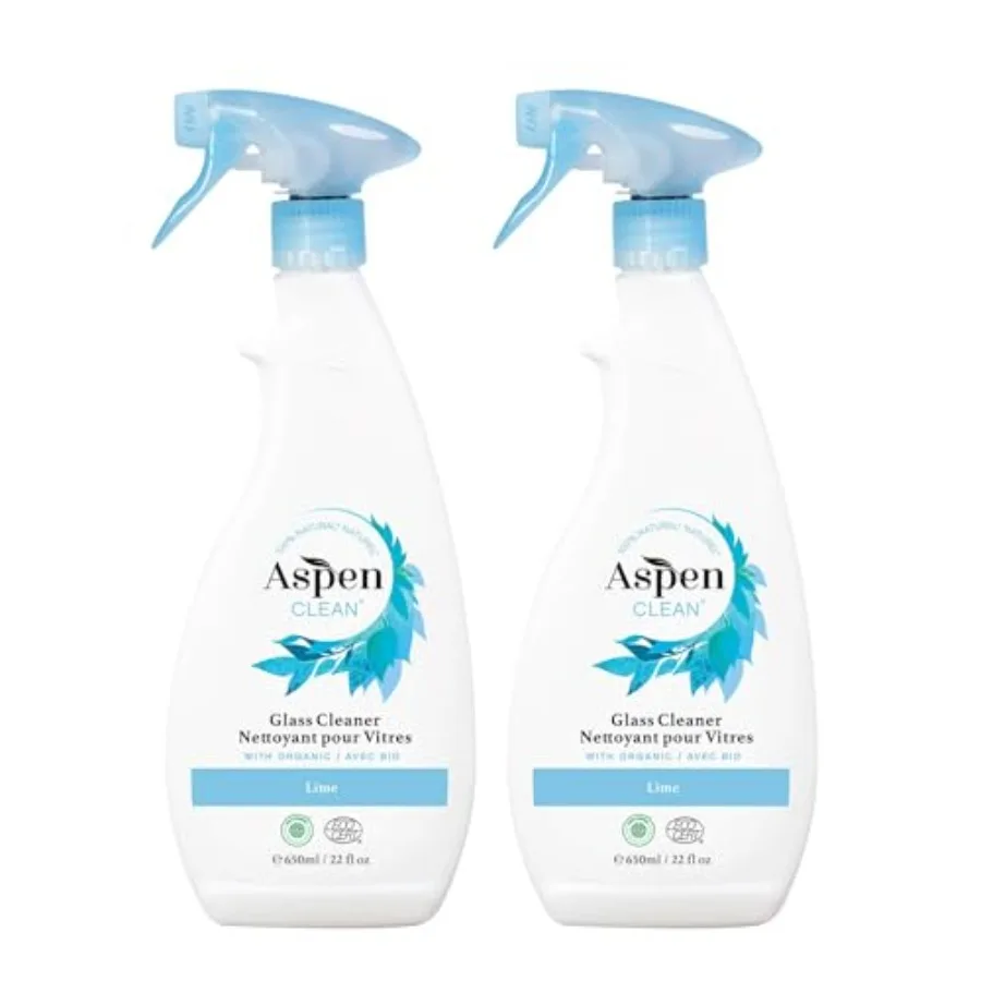 

AspenClean Glass Spray Cleaner Streak-Free Window and Mirror Cleaner Multi-Surface Cleaner Non - Toxic 100% Natural EWG Verifie