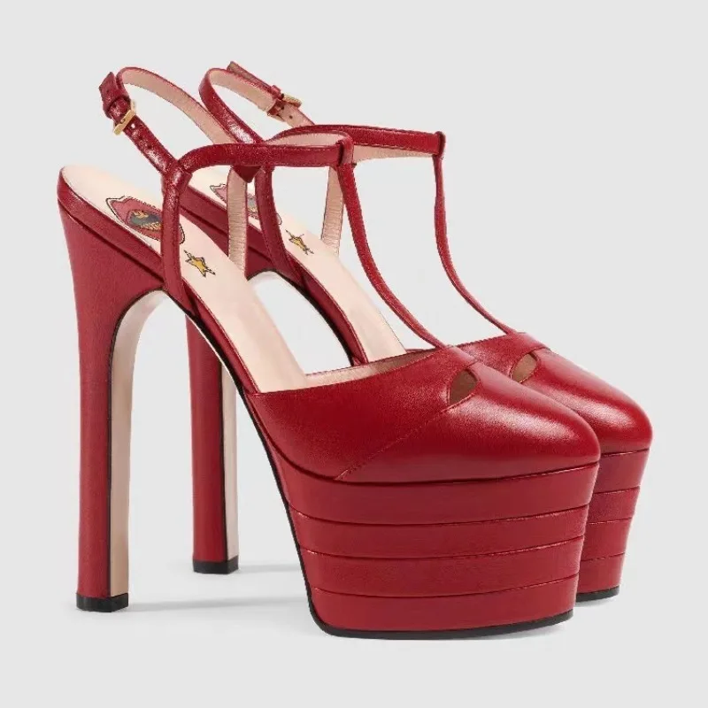 Elegant 16cm Platform High Heel Sandals for Women-Perfect for Wedding Party T-Stage Evening Events Size 43 Summer Fashion Shoes