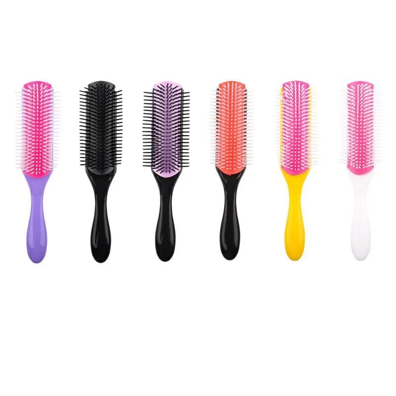 

9-Rows Detangling Hair Brush Detangler Hairbrush Scalp Massager Straight Curly Wet Hair Comb for Women Men Home Salon