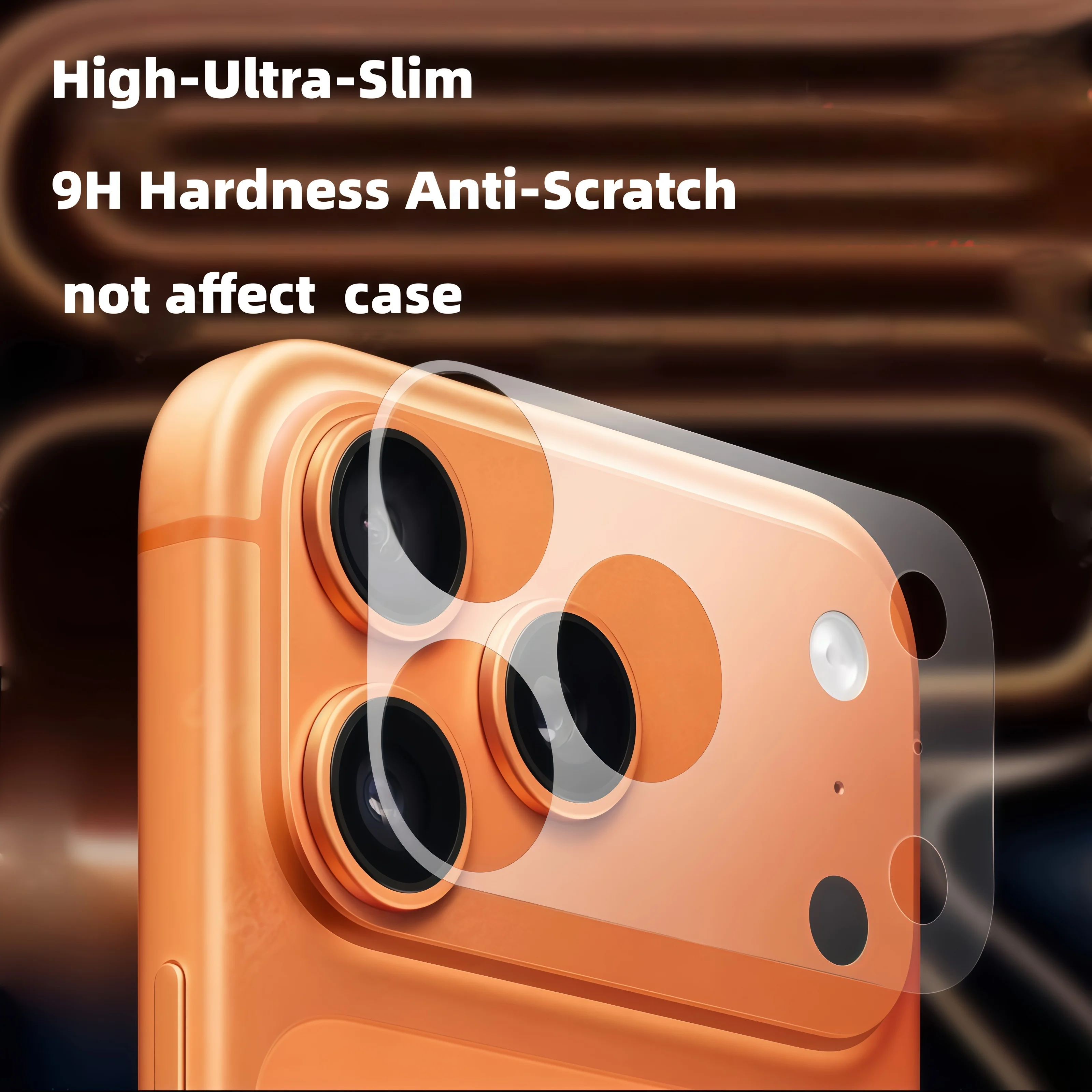 Film de protection de Base d'objectif de caméra en fibre de verre, 2 pièces, pour iphone 17 Pro, couverture d'écran anti-rayures de dureté 9H, protection Invisible