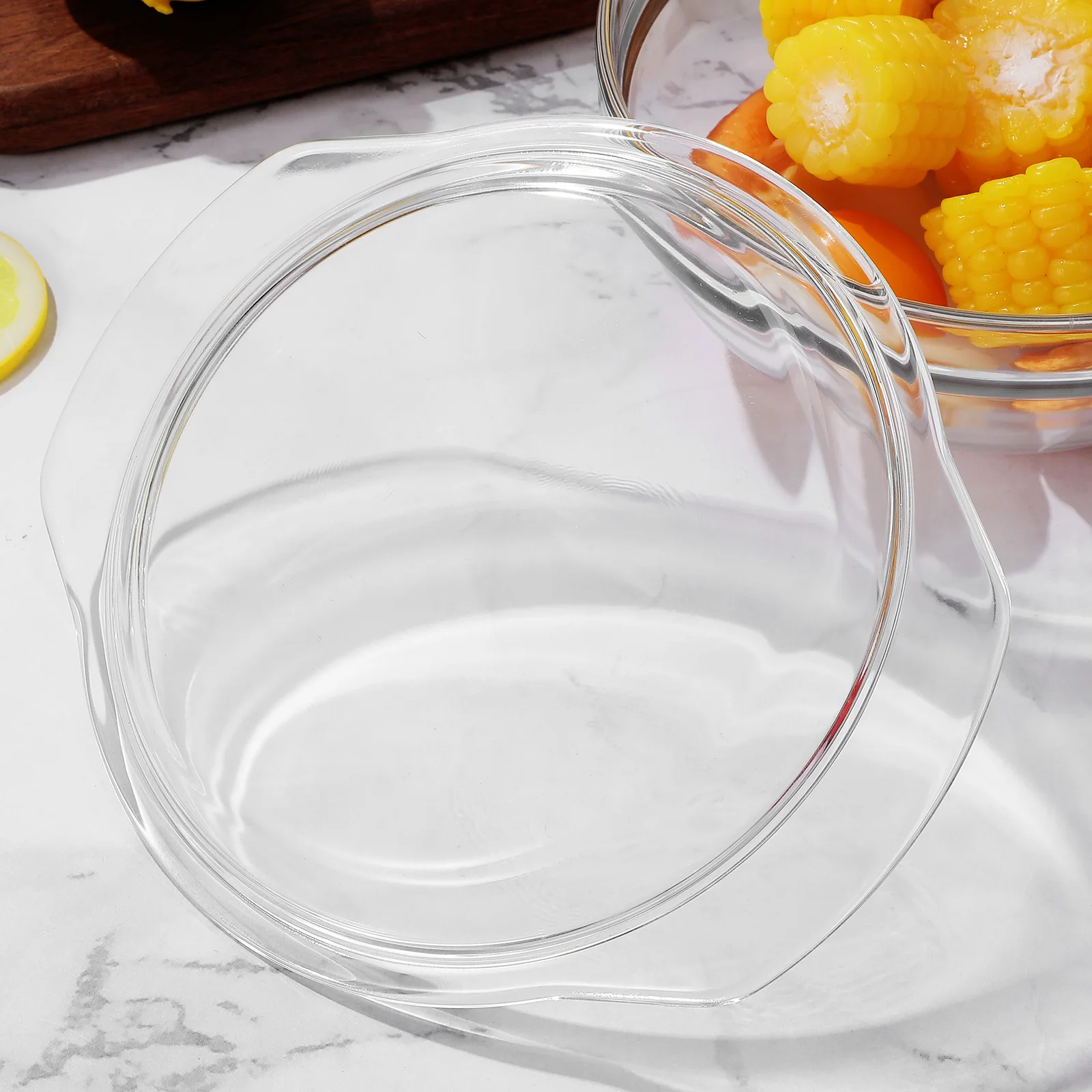 1pc Splash-proof Glass Cover Microwave Oven Steamer Transparent Oil Protector Covers for Food Containers