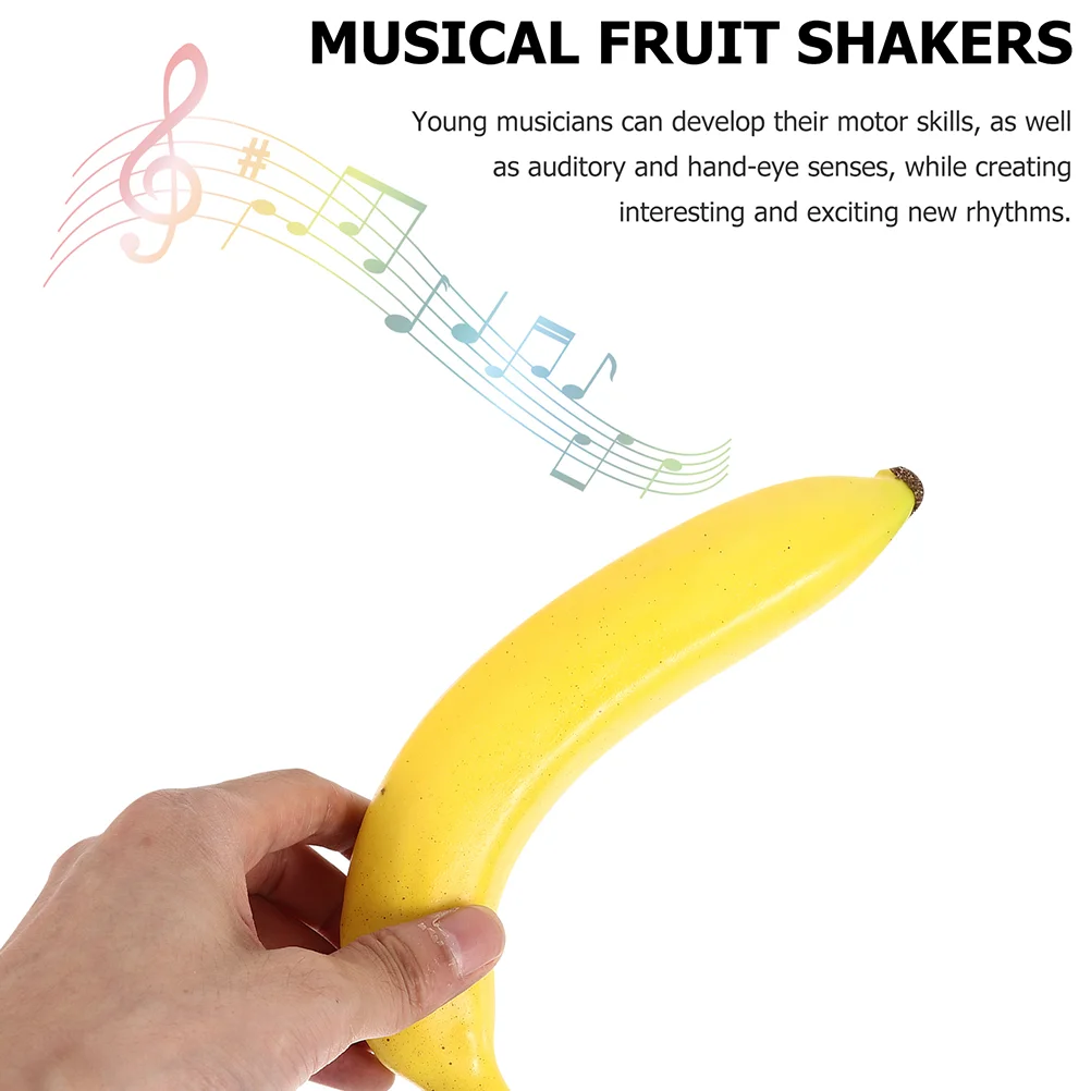 2 Pcs Simulated Fruit Sandbox Children's Toys Percussion Shaker Musical Instrument for Kid Maraca Abs Baby Maracas Kids