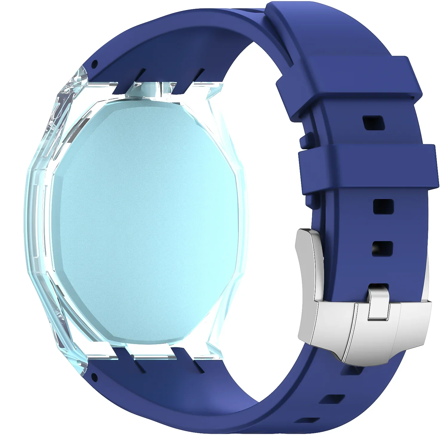 Transparentes Gehäuse + Modifikationsset mit Flüssigsilikonarmband für Swatch X AP Royal Pop Uhrenarmband Swatch X AP Royal Pop Correa – Detail 22